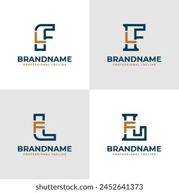 Letras elegantes Logotipo de monograma FL y LF, adecuado para negocios con iniciales FL o LF