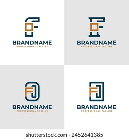 Elegant Letters FO and OF Monogram Logo, suitable for business with FO or OF initials