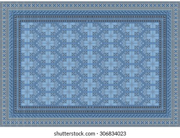 Elegant light blue with beige shade pattern for of the carpet
