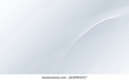 Elegant Light Blue Wave Background with Delicate White Lines for Modern Designs, Technology Backdrops and Subtle Presentations that will add a professional touch