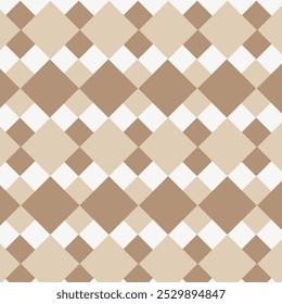 Elegant light dark brown and light brown square pattern vector illustration.