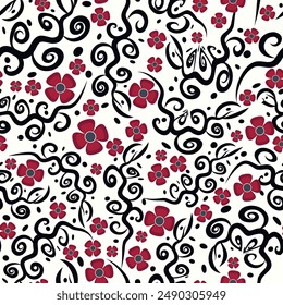 Elegant light floral seamless pattern. Vector illustration for print, fabric, cover, packaging, interior decor, blog decoration and other your projects.
