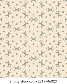 Elegant light geometric seamless pattern. Vector illustration for print, fabric, cover, packaging, interior decor, blog decoration and other your projects.