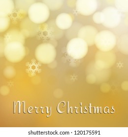 Elegant and Light Gold Marry Christmas background