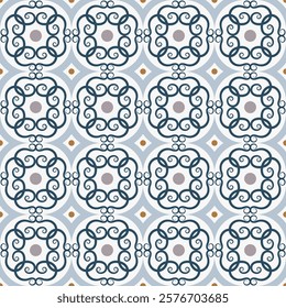 Elegant light lattice seamless pattern. Vector illustration for print, fabric, cover, packaging, interior decor, blog decoration and other your projects.