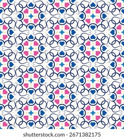 Elegant light ornate seamless pattern. Overlapping art forms, stripes, polygons, segments are grouped and arranged in a certain order. Vector. 
