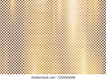 Elegant light pink Wallpaper with Golden dots, circles. Vector illustration