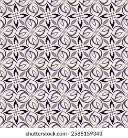 Elegant light seamless pattern. Overlapping art forms, stripes are grouped and arranged in a certain order. Vector. 