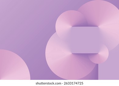 Elegant light shapes in radial gradient design forming smooth abstract graphics with glowing effects