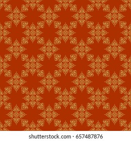 Elegant light and shine vector template on brown background. Vector golden gradient seamless texture. Realistic abstract golden seamless pattern. Metallic elements for frame, ribbon, banner, mandalas.