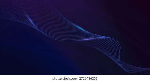 Elegantes ondas de luz que fluyen sobre un fondo oscuro. Fondo minimalista para Anuncios, carteles, cubiertas, folletos, volantes. traje para negocios, Anuncios