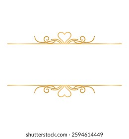 Elegant Line Art Dividers and Ornaments for Wedding Invitation Card