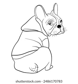 Elegant line art of dog