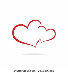 Elegant line art hearts representing love, relationships, and connection. Suitable for wedding invitations, minimalist artwork, and romantic branding.