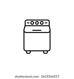 Elegante ilustração de arte de linha com um design de forno elegante e moderno