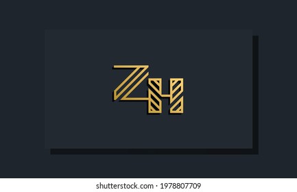 Elegant line art initial letter ZH logo. This logo incorporate with two creative letters in the creative way. It will be suitable for which company or brand name starts those initial letters.