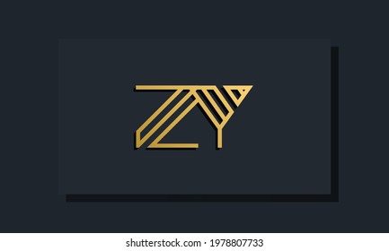 Elegant line art initial letter ZY logo. This logo incorporate with two creative letters in the creative way. It will be suitable for which company or brand name starts those initial letters.