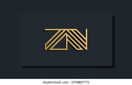 Elegant line art initial letter ZN logo. This logo incorporate with two creative letters in the creative way. It will be suitable for which company or brand name starts those initial letters.
