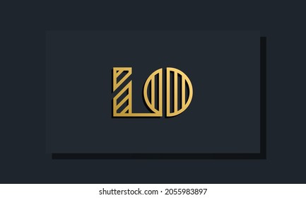 Elegant line art initial letter LO logo. This logo incorporate with two creative letters in the creative way. It will be suitable for which company or brand name starts those initial letters.