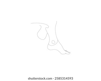 Elegant line art of a woman's figure. A single-line drawing of a woman in a dynamic pose, Simple, elegant line drawing of a person seated in a contemplative pose.