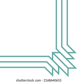 Elegant line corner. Ornate art deco border