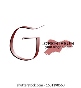 Elegant line curve vector logotype. Premium letter G logo design. Luxury linear creative monogram