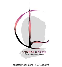 Elegant line curve vector logotype. Premium letter L logo design. Luxury linear creative monogram