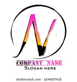 Elegant line curve vector logotype. Premium letter N logo design. Luxury linear creative monogram