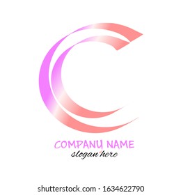 Elegant line curve vector logotype. Premium letter C logo design. Luxury linear creative monogram