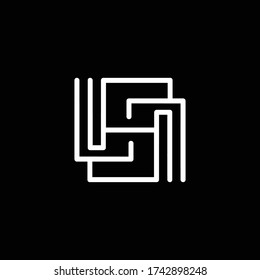 Eleganter Zeilenkurvektor-Logotyp. Premium Buchstaben H Logo Design. Luxuriöse lineare Kreativmonogramm.