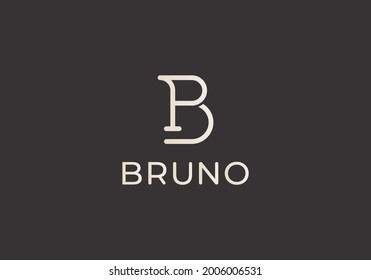 Logotipo de vector de curva de línea elegante. Diseño del logotipo de letra B premium. Monograma creativo lineal de lujo.
