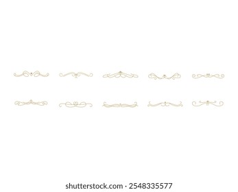 Elegante juego de elementos de diseño de línea