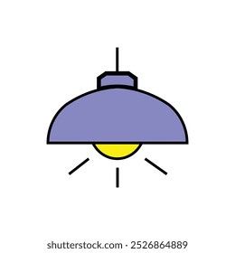 An elegant line icon of a ceiling light. This vector design is suitable for mobile apps and websites, adding a modern touch to interior lighting concepts