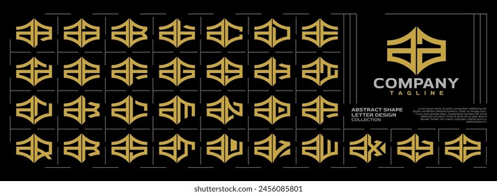 Letra minúscula inicial de la línea elegante Paquete del logotipo de A AA