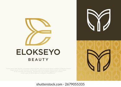 Elegant line letter E logotype. letter E logo design. Luxury creative monogram. vector illustration