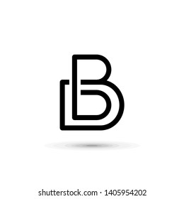 Elegant line letter symbol. Alphabet B logo design. Vector illustration. - Vector - 15