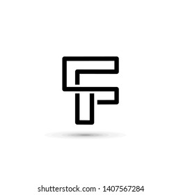 Elegant line letter symbol. Alphabet F logo design. Vector illustration. - Vector - 39