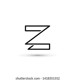 Elegant line letter symbol. Alphabet Z logo design. Vector illustration