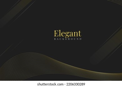 Elegant Line Luxury Gold Background Black Professional Wallpaper Presentation