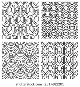 Padrões de linha elegantes com simetria