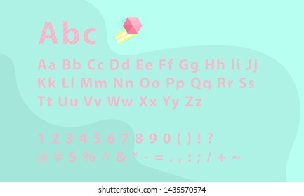 Elegant line style summer style alphabet letters font number and special symbols. Typography fonts regular uppercase and lowercase  vector illustration