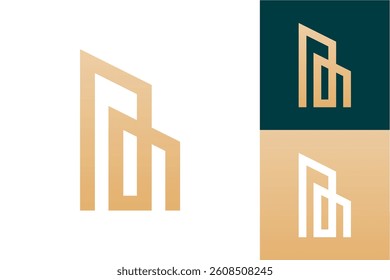 Elegant Linear Building Simple Logo