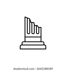 Elegant Linear Depiction Of A Classical Column With Architectural Design