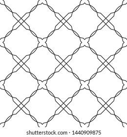 Elegant linear diagonal ornament. Seamless vector pattern 