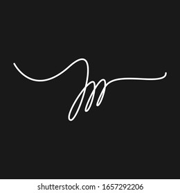 letra lineal elegante M, monograma, logotipo para la costura, letra hermosa, ideas para el logotipo
