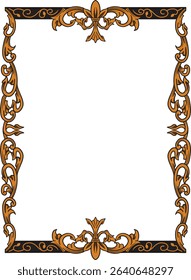 Elegant Linear Ornamental Border Decorative Vector