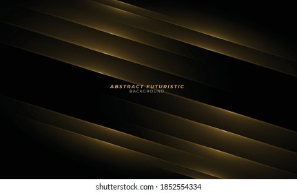 Elegant lines on dark black background. Luxurious Premium Vector. Detail concept wallpaper.