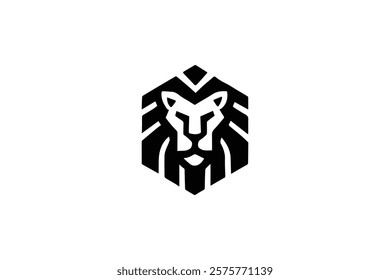 Elegant Lion Head Logo Template