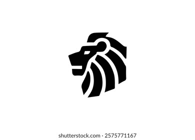 Elegant Lion Head Logo Template