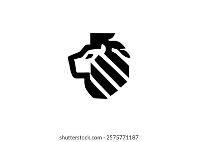 Elegant Lion Head Logo Template